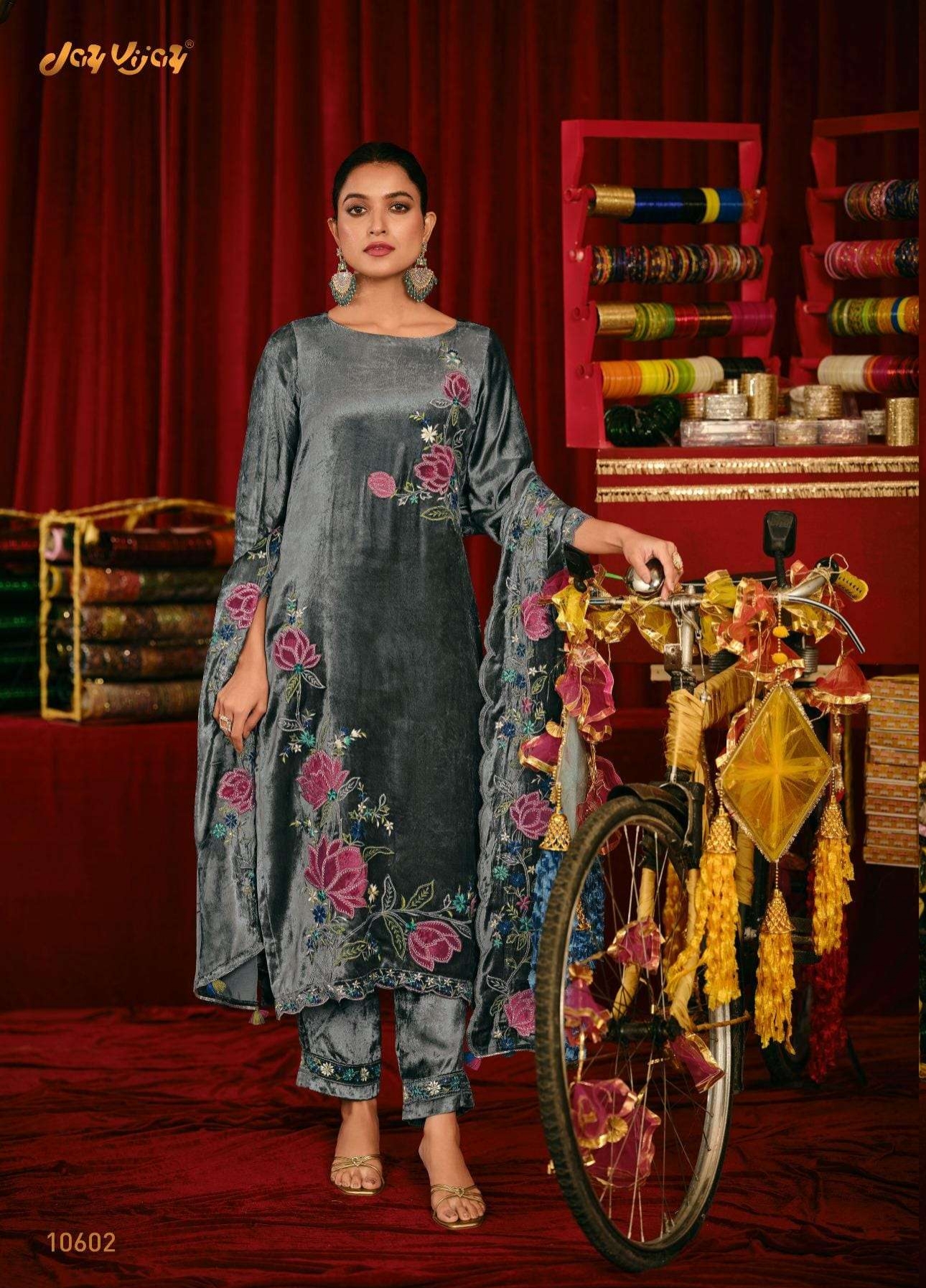 My Fashion Road Jay Vijay Saugat Velvet Partywear Style Velvet Designer Suit | 10602 My Fashion Road Jay Vijay Saugat Velvet Partywear Style Velvet Designer Suit | 10602
