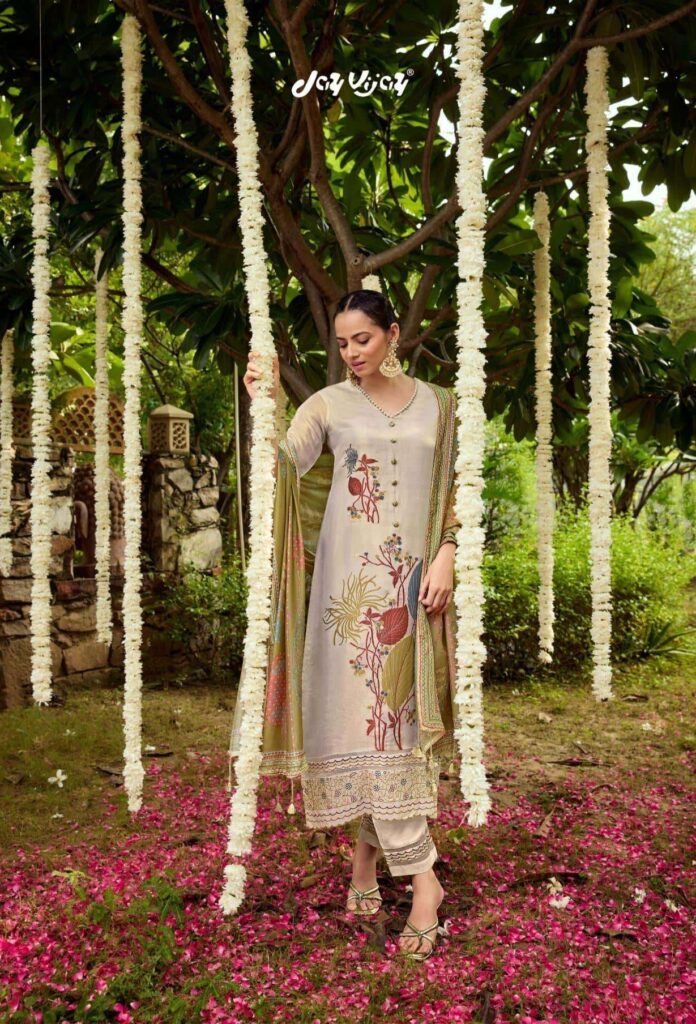 My Fashion Road Jay Vijay Hits Of Gul Mohr Exclusive Jacquard Design Suit | 9523