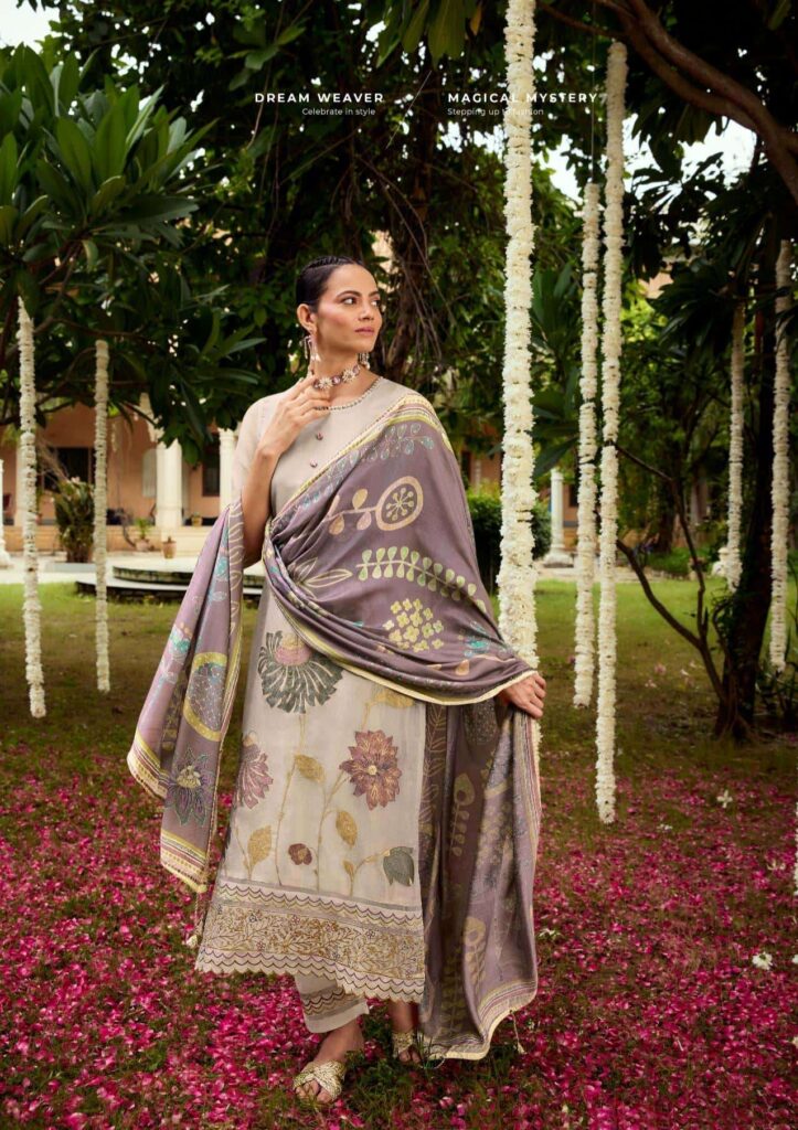 My Fashion Road Jay Vijay Hits Of Gul Mohr Exclusive Jacquard Design Suit | 9525