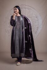 My Fashion Road Naariti Velvet Winter Unstitched Collection Ladies Suit – E