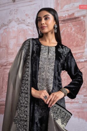 My Fashion Road Naariti Velvet Winter Unstitched Collection Ladies Suit – G