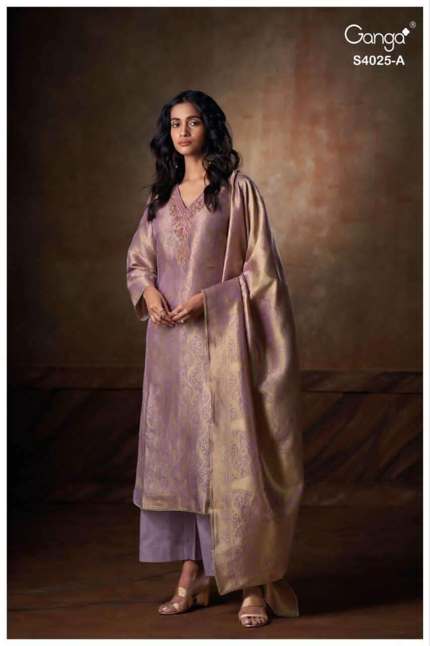 My Fashion Road Ganga Fashion Arelia Pure Bemberg Silk Designer Suit | S4025 – A My Fashion Road Ganga Fashion Arelia Pure Bemberg Silk Designer Suit | S4025 – A