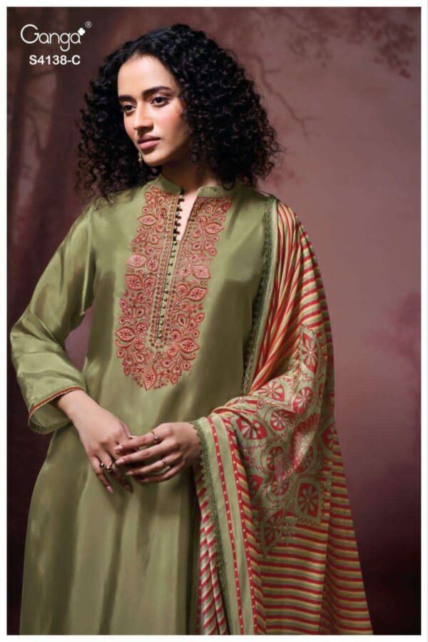 My Fashion Road Ganga Fashion Ashael Premium Designs Ladies Suit | S4138 – C