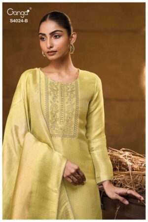 My Fashion Road Ganga Fashion Catalin Partywear Style Pyure Bermberg Silk Latest Suits | S4024 – B
