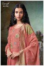 My Fashion Road Ganga Fashion Ciena Exclusive Bemberg Silk Designer Suit | S4173 – B