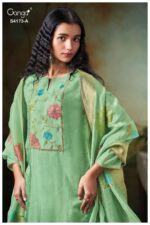 My Fashion Road Ganga Fashion Ciena Exclusive Bemberg Silk Designer Suit | S4173 – A