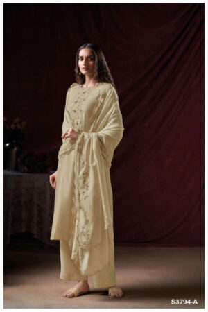 My Fashion Road Ganga Fashion Hesper Designer Pure Bemberg Silk Suit | S3794 – A