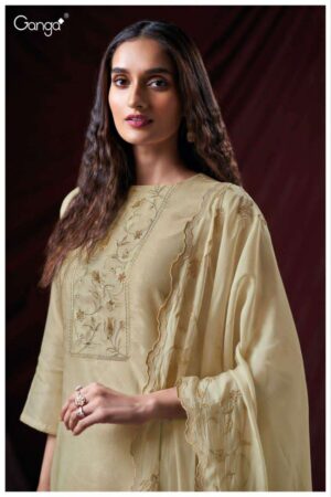 My Fashion Road Ganga Fashion Hesper Designer Pure Bemberg Silk Suit | S3794 – A