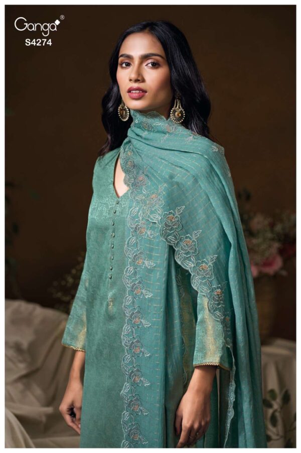 My Fashion Road Ganga Fashion Hridya Pure Bemberg Silk Partywear Suit | S4274