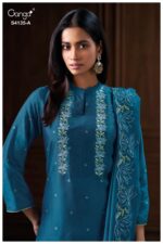 My Fashion Road Ganga Fashion Jyrelia Pure Bemberg Silk Designer Suit | S4135 – A