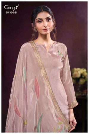 My Fashion Road Ganga Fashion Lynara Fancy Silk Designer Ladies Suit | S4330 – B