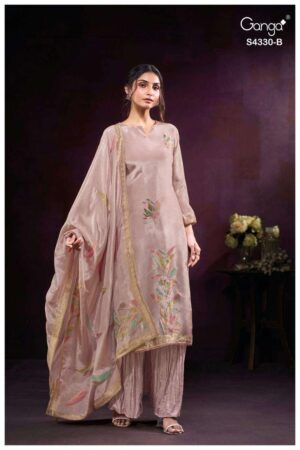 My Fashion Road Ganga Fashion Lynara Fancy Silk Designer Ladies Suit | S4330 – B