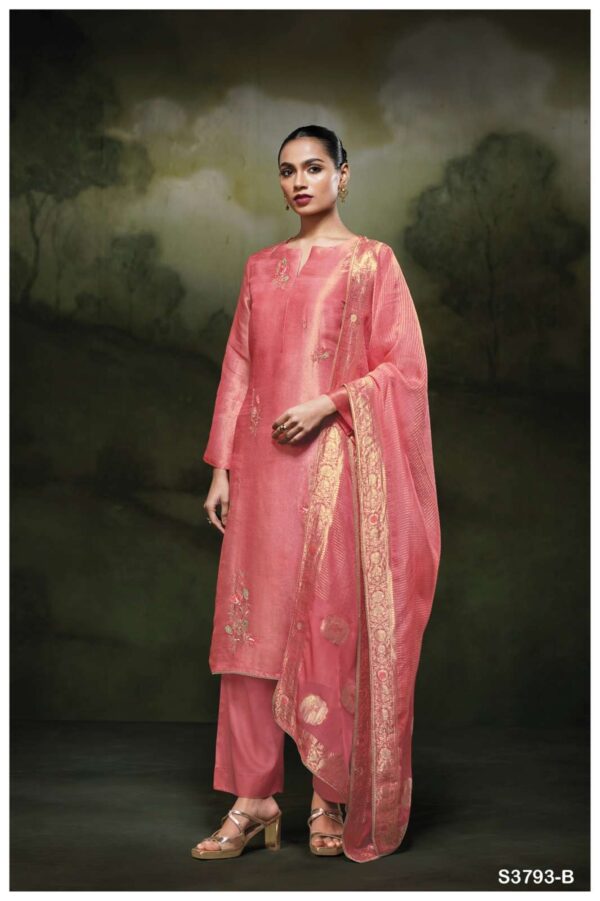 My Fashion Road Ganga Fashion Sunaa Designer Jacquard Style Suit | S3793 – B