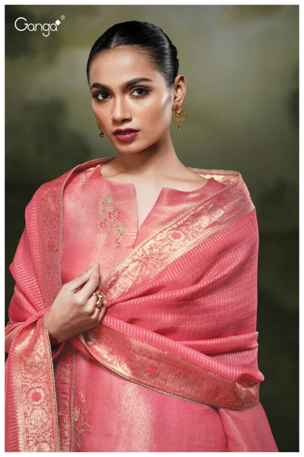 My Fashion Road Ganga Fashion Sunaa Designer Jacquard Style Suit | S3793 – B