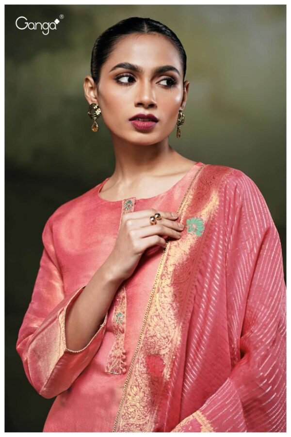 My Fashion Road Ganga Fashion Sunaa Designer Jacquard Style Suit | S3793 – D