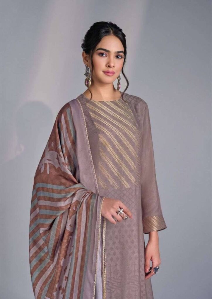 My Fashion Road Omtex Nilar Winter Wear Pure Pashmina Jacquard Suit | 9081 – C