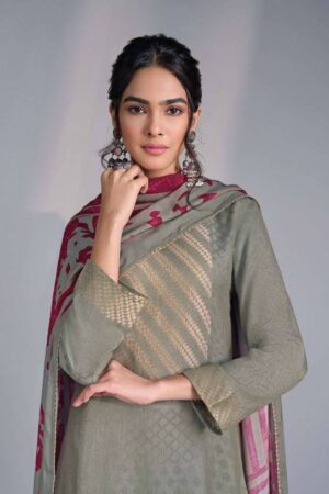 My Fashion Road Omtex Nilar Winter Wear Pure Pashmina Jacquard Suit | 9081 – D
