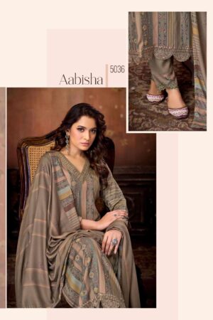 My Fashion Road Sahiba Aabisha Winter Collection Pure Pashmina Suit – 5036