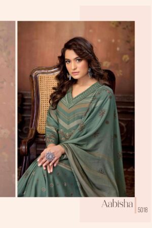 My Fashion Road Sahiba Aabisha Winter Collection Pure Pashmina Suit – 5018