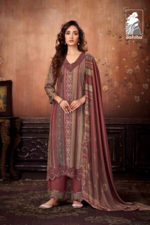 My Fashion Road Sahiba Aabisha Winter Collection Pure Pashmina Suit – 5024