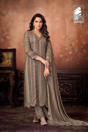 My Fashion Road Sahiba Aabisha Winter Collection Pure Pashmina Suit – 5036