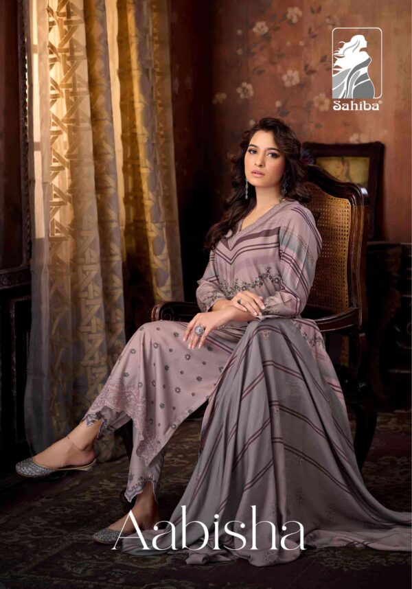 My Fashion Road Sahiba Aabisha Winter Collection Pure Pashmina Suit – 5030