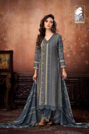 My Fashion Road Sahiba Aabisha Winter Collection Pure Pashmina Suit – 5042