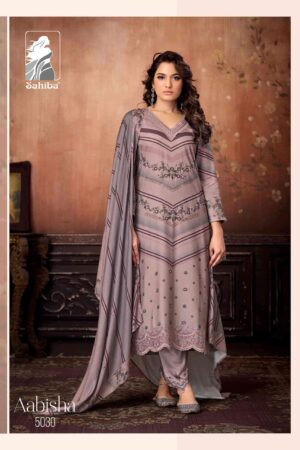 My Fashion Road Sahiba Aabisha Winter Collection Pure Pashmina Suit – 5030