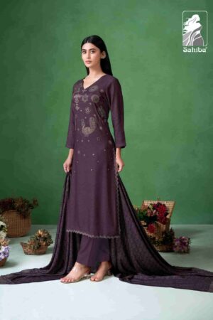 My Fashion Road Sahiba Jugnuma Pure Pashmina Twill Winter Suit – 3580