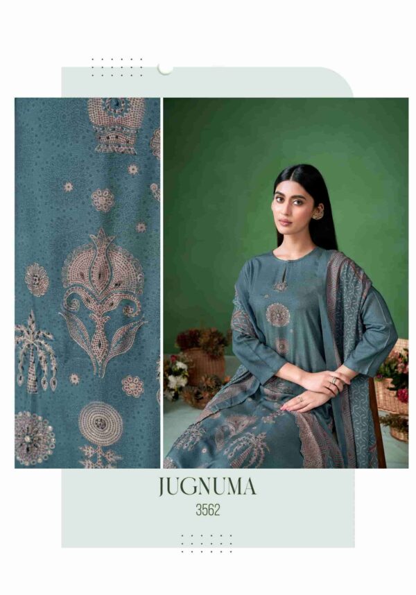 My Fashion Road Sahiba Jugnuma Pure Pashmina Twill Winter Suit – 3562