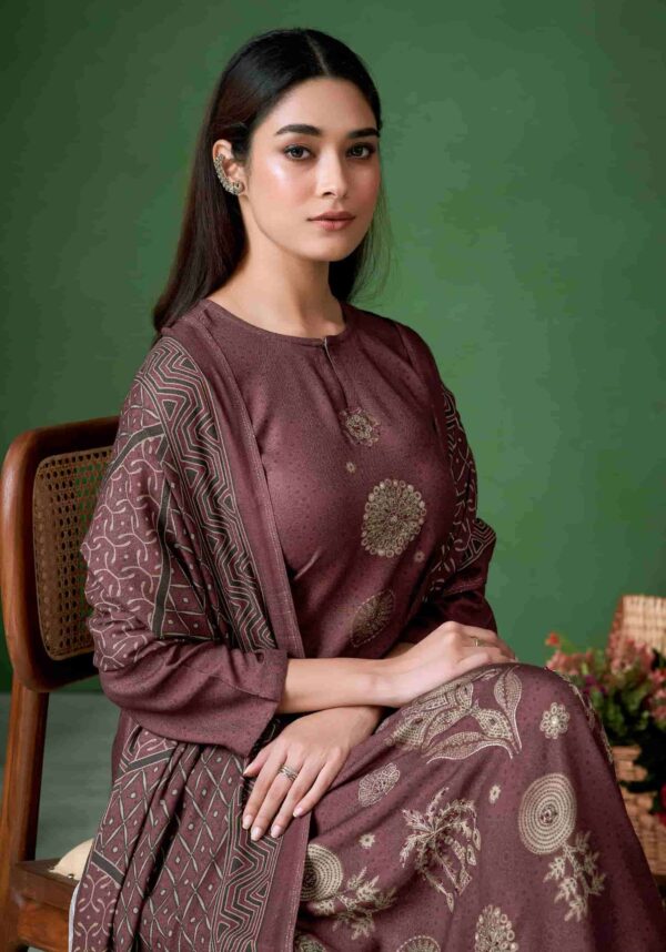 My Fashion Road Sahiba Jugnuma Pure Pashmina Twill Winter Suit – 3578
