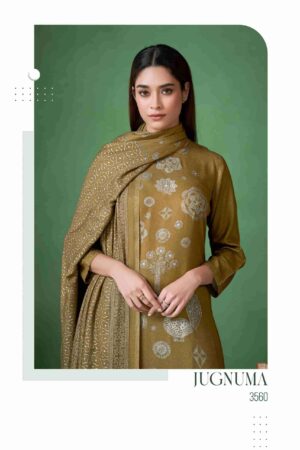 My Fashion Road Sahiba Jugnuma Pure Pashmina Twill Winter Suit – 3560
