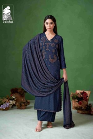 My Fashion Road Sahiba Jugnuma Pure Pashmina Twill Winter Suit – 3591
