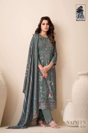 My Fashion Road Sahiba Nazneen Pure Pashmina Digital Printed Winter Suit – 4039
