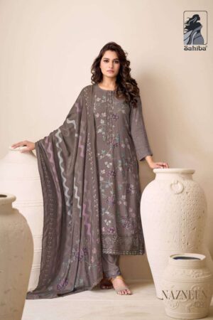 My Fashion Road Sahiba Nazneen Pure Pashmina Digital Printed Winter Suit – 4090