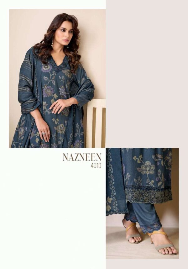 My Fashion Road Sahiba Nazneen Pure Pashmina Digital Printed Winter Suit – 4010
