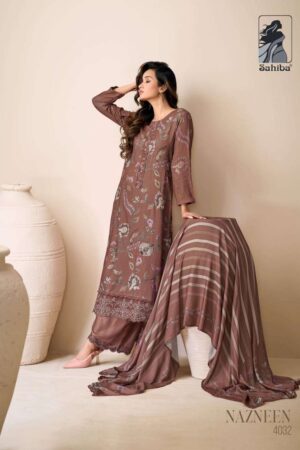 My Fashion Road Sahiba Nazneen Pure Pashmina Digital Printed Winter Suit – 4032