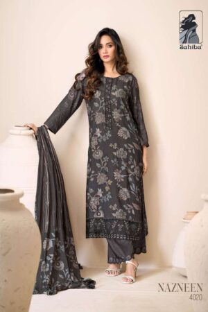 My Fashion Road Sahiba Nazneen Pure Pashmina Digital Printed Winter Suit – 4020