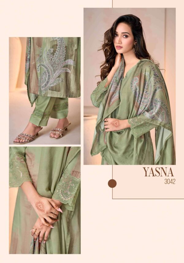 My Fashion Road Sahiba Yasna Pure Pashmina Latest Designs Winter Suit – 3042