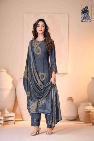 My Fashion Road Sahiba Yasna Pure Pashmina Latest Designs Winter Suit – 3018