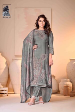 My Fashion Road Sahiba Yasna Pure Pashmina Latest Designs Winter Suit – 3012