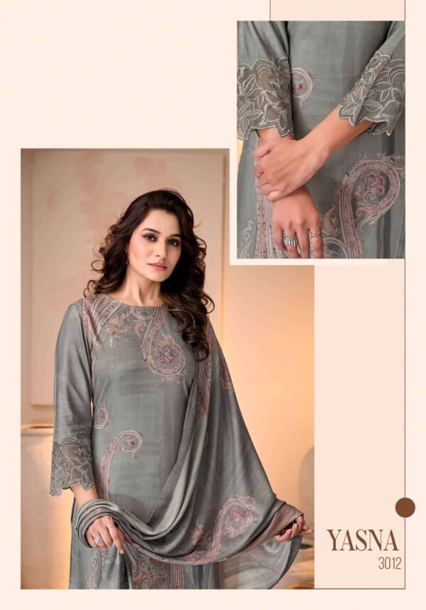 My Fashion Road Sahiba Yasna Pure Pashmina Latest Designs Winter Suit – 3012