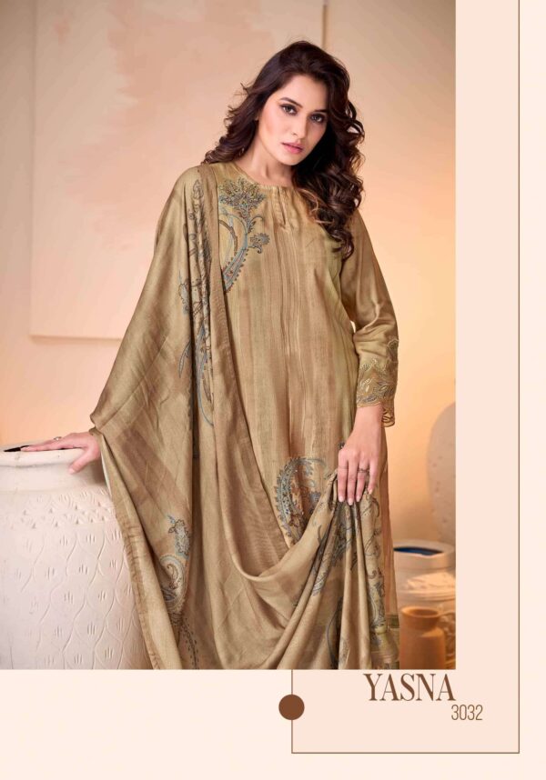 My Fashion Road Sahiba Yasna Pure Pashmina Latest Designs Winter Suit – 3032