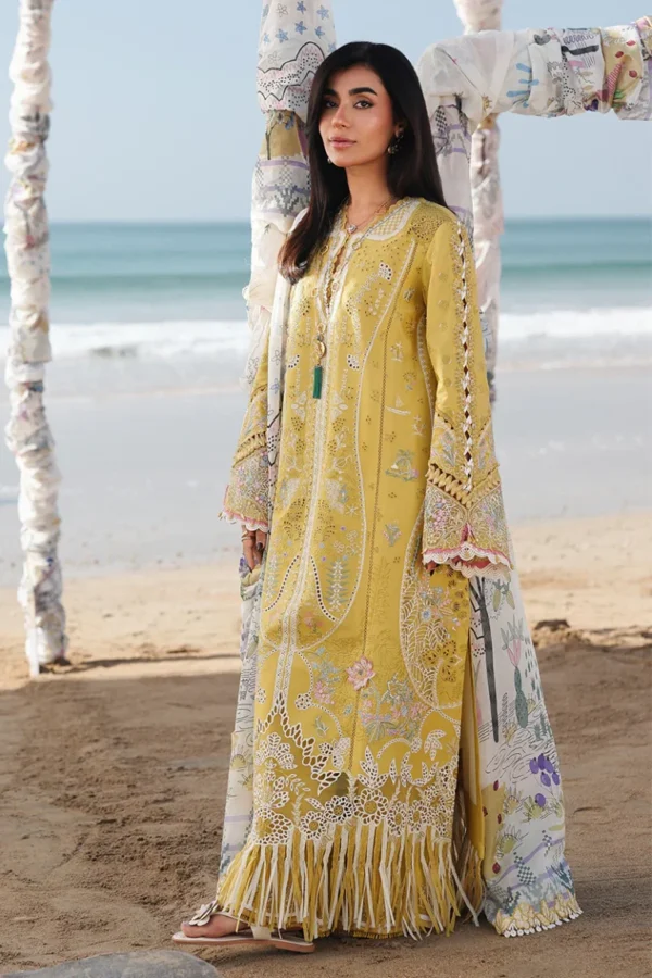 My Fashion Road Qalamkar Sahil Luxury Lawn ’26 | SA-07 HIRA