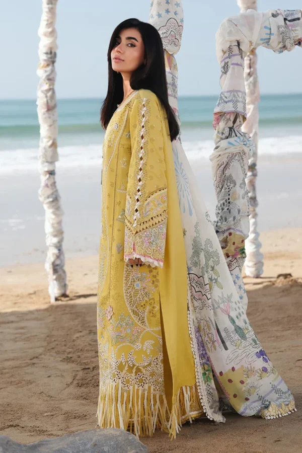 My Fashion Road Qalamkar Sahil Luxury Lawn ’26 | SA-07 HIRA