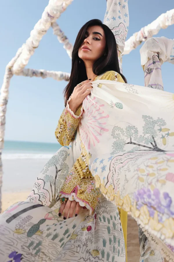 My Fashion Road Qalamkar Sahil Luxury Lawn ’26 | SA-07 HIRA