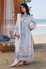 My Fashion Road Qalamkar Sahil Luxury Lawn ’26 | SA-08 ZAYNA