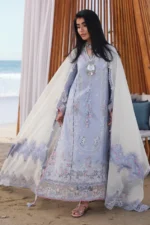 My Fashion Road Qalamkar Sahil Luxury Lawn ’26 | SA-08 ZAYNA