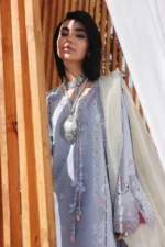 My Fashion Road Qalamkar Sahil Luxury Lawn ’26 | SA-08 ZAYNA