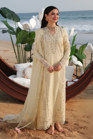 My Fashion Road Qalamkar Sahil Luxury Lawn ’26 | SA-03 SAFA